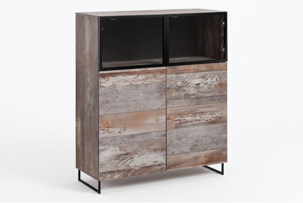 Vitrine Modern Stil Wohnzimmer Design Einrichtung Holz Schrank Neu Möbel