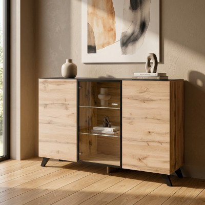 Kommode Holz Design Modernes Sideboard Wohnzimmer Einrichtung Neu