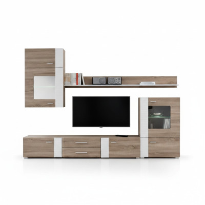 Wohnwand TV Wand Holz Stil Modern Regal Wohnzimmer Möbel Schrank neu