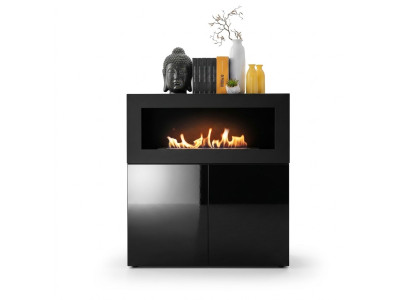 Kommode mit eingebautem Kamin Modern Designer Schrank Wohnzimmer