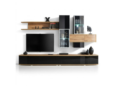 Designer Wohnwand Modern Design Wohnzimmer Luxus Möbel Wand Regale Neu