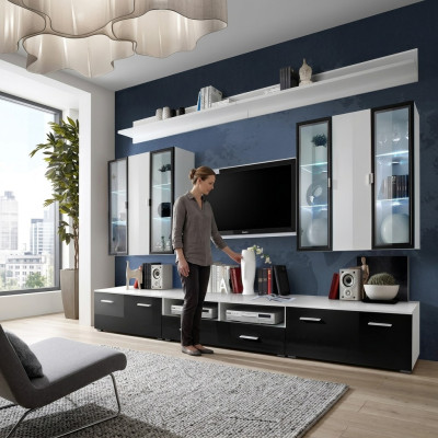 Wohnwand TV Ständer Luxus TV-Ständer Holz Modern Designer Wohnzimmer