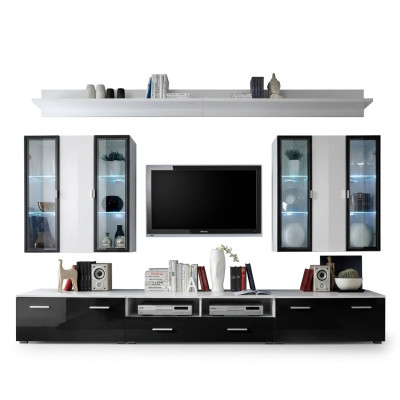 Wohnwand TV Ständer Luxus TV-Ständer Holz Modern Designer Wohnzimmer