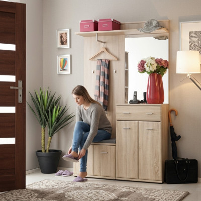 Design Modern Flurgarderobe Luxus Kleiderständer Möbel Holz Diele Neu