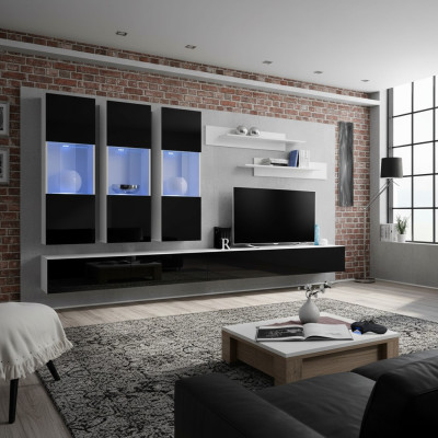 Wohnzimmer Modern Wohnwand Designer Holzmöbel TV Ständer Luxus Hänge Vitrine