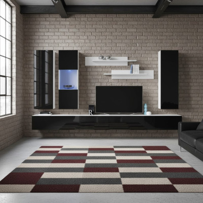 Luxus Wohnwand Komplett Set Wohnzimmer Holzmöbel Designer Wandschrank