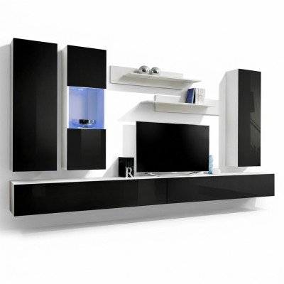Luxus Wohnwand Komplett Set Wohnzimmer Holzmöbel Designer Wandschrank