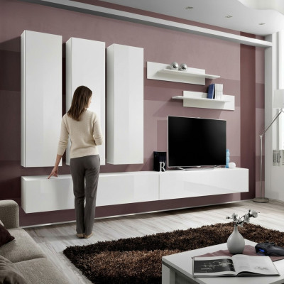 Wohnwand Komplett Holzmöbel Designer Wohnzimmermöbel Luxus Wandschrank