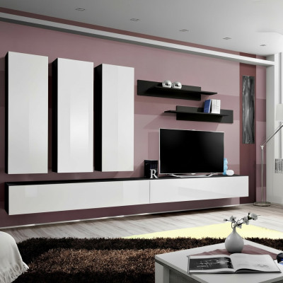Designer Einrichtung Luxus Wohnwand TV Ständer Sideboard Regale Wohnzimmermöbel