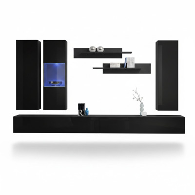 Wohnzimmermöbel Set Designer Wohnwand TV Ständer Design Einrichtung 7tlg.