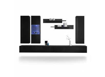 Wohnzimmermöbel Set Designer Wohnwand TV Ständer Design Einrichtung 7tlg.