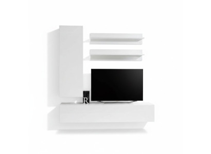 Designer Einrichtung Weiß Wohnwand Luxus Holzmöbel Komplett Wandschrank