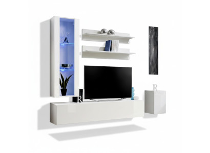 Komplett TV-Ständer Möbel Designer Einrichtung Set 4 tlg Lowboard Hänge Vitrine