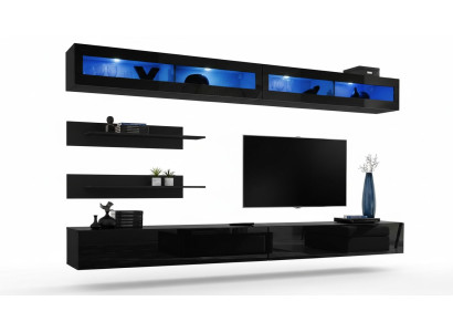 Wohnzimmer 2x Wandschrank Garnitur Wohnwand Holzmöbel TV-Ständer Neu
