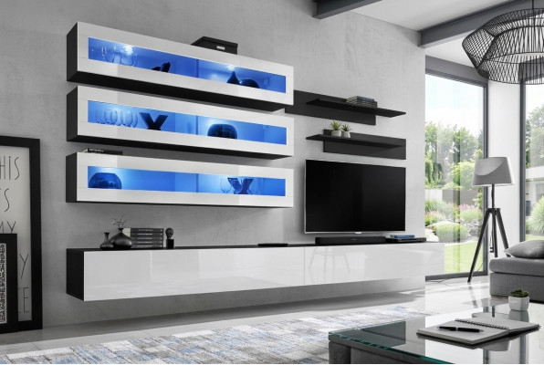 Luxus Wohnzimmer Designer Möbel Sideboard Wohnwand TV-Ständer Wandschrank