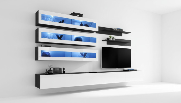 Luxus Wohnzimmer Designer Möbel Sideboard Wohnwand TV-Ständer Wandschrank