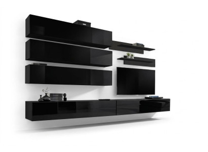 Design Wandschrank Wohnwand Wohnzimmer Holz Einrichtung Wand Regale Neu