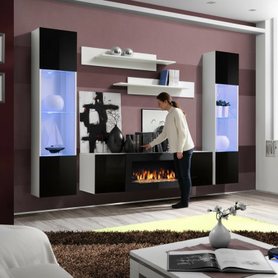 Wohnzimmer Wohnwand TV-Ständer Regal Luxus Design Set 5 tlg Modern Möbel Neu