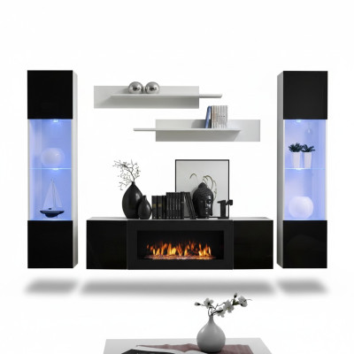 Wohnzimmer Wohnwand TV-Ständer Regal Luxus Design Set 5 tlg Modern Möbel Neu