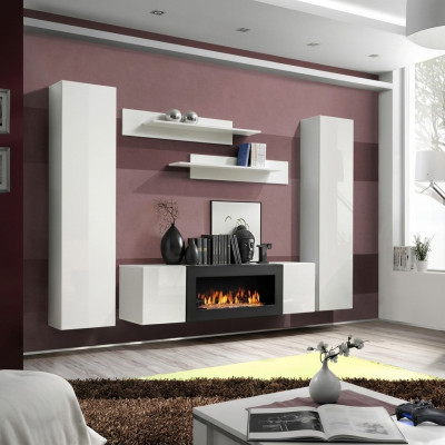Modern Wohnwand Designer Einrichtung Wand Regale Hänge Vitrine Sideboard Neu
