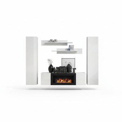 Modern Wohnwand Designer Einrichtung Wand Regale Hänge Vitrine Sideboard Neu