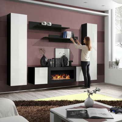 Wohnzimmermöbel Komplett Wohnwand Sideboard Wandregale Luxus Einrichtung