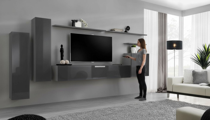 Wohnwand Set Komplette Luxus Einrichtung Wohnzimmer Designer TV-Ständer