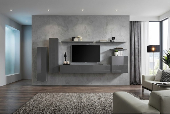 Wohnwand Set Komplette Luxus Einrichtung Wohnzimmer Designer TV-Ständer