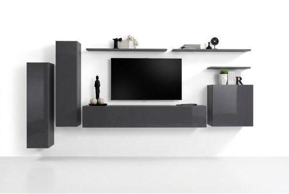 Wohnwand Set Komplette Luxus Einrichtung Wohnzimmer Designer TV-Ständer