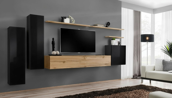 Komplette 7tlg Wandschrank Wohnwand Wohnzimmer Luxus Einrichtung Moderne Möbel