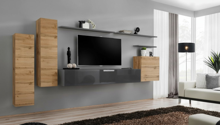 Designer Wohnzimmer Komplett Wohnwand Regale Luxus Wandschrank Neu