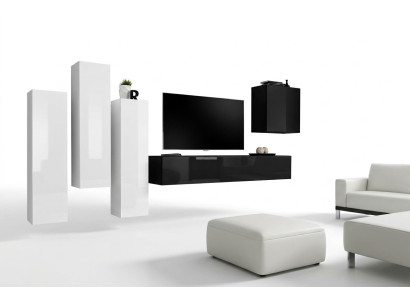 Wohnzimmer Wandschrank Luxus Garnitur TV-Ständer Modern Möbel Holz Designer