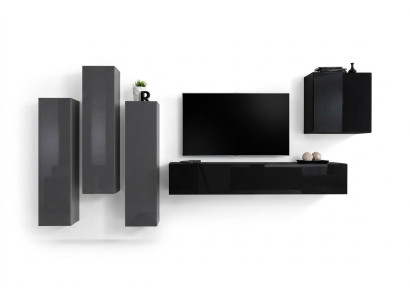 Design Wohnwand TV Ständer 3x Wandschrank Sideboard Schrank Luxus Möbel