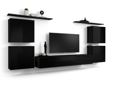 Wohnzimmer Wandregal Einrichtung Wohnwand Luxus Komplett Set Wandschrank