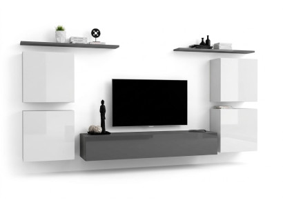 Design Wohnwand Luxus Einrichtung Komplett Wandregal Holzmöbel Wandschrank