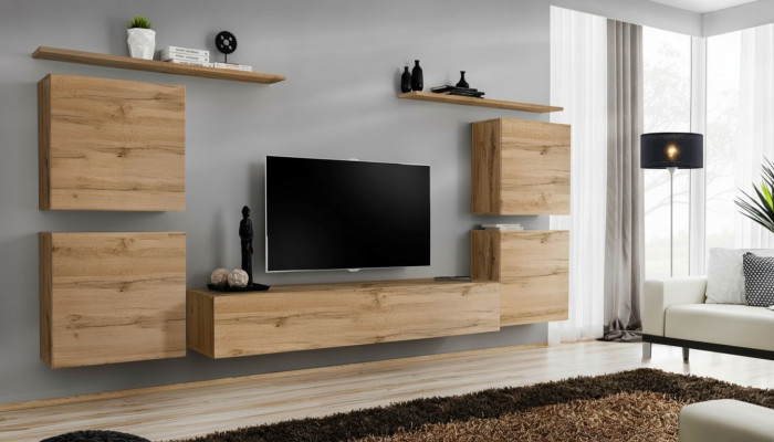 Design Wandschrank Regal Wohnzimmer Holz TV Ständer Wand Regale Neu Holzmöbel