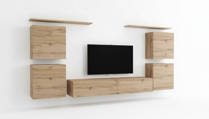 Design Wandschrank Regal Wohnzimmer Holz TV Ständer Wand Regale Neu Holzmöbel