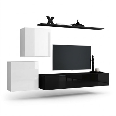 Wohnwand Holzmöbel Komplett 4tlg Luxus Neu 2x Wandschrank TV Ständer Design