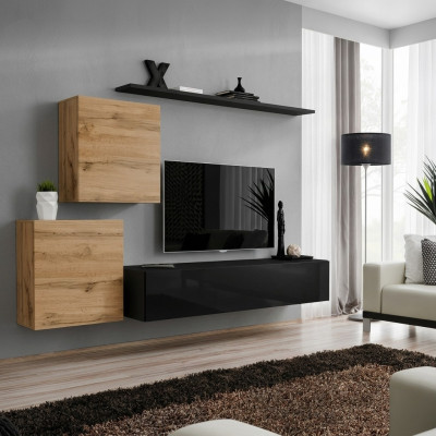 Designer Wohnwand Wohnzimmermöbel Wandregale Luxus TV Ständer Sideboard Modern