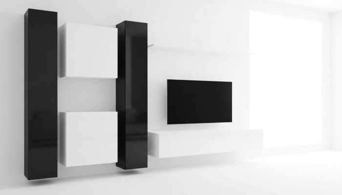 Weiß Wohnwand Wandschrank Designer Wohnzimmermöbel TV Ständer Sideboard