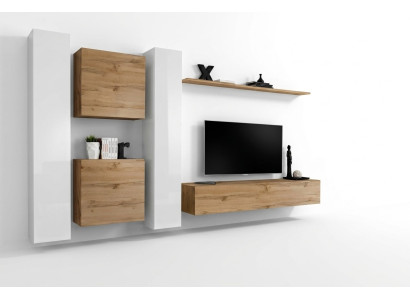 Wohnwand Designer Wohnzimmermöbel Braun Wandschrank Komplett Neu Wand Regal