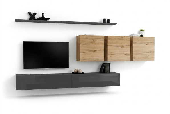 Designer Sideboard Holzmöbel Komplett 7tlg Wandschrank Wohnzimmermöbel