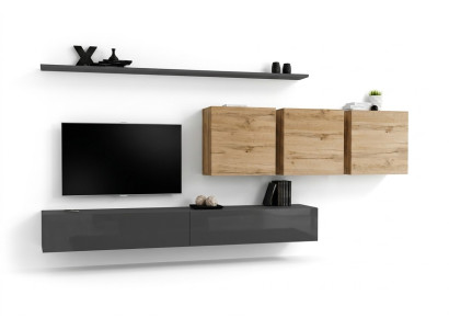 Designer Sideboard Holzmöbel Komplett 7tlg Wandschrank Wohnzimmermöbel