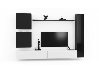 Holzmöbel Wohnwand Modernes Schwarz Möbel TV-Ständer Einrichtung Sideboard