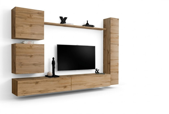Wandschrank Modern Wohnwand Braun Holzmöbel Wohnzimmermöbel Designer