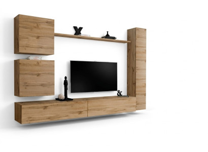 Wandschrank Modern Wohnwand Braun Holzmöbel Wohnzimmermöbel Designer