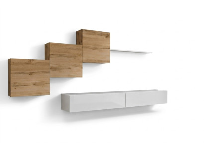 Luxus Set 6tlg Wohnwand Einrichtung Garnitur Wandregal Designer Wohnzimmermöbel