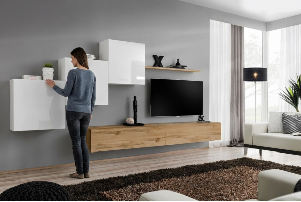 Wohnzimmer Tv-Ständer 3x Wandschrank Wandregal Luxus Design Sideboarad Wohnwand