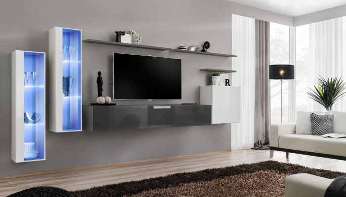 Wohnwand Designer Komplett Set Luxus Möbel Neu 3x Wandschrank Möbel Garnitur