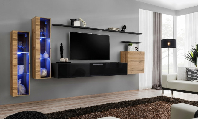 Luxus Möbel Wohnwand Sideboard Designer Wandschrank Einrichtung TV-Ständer